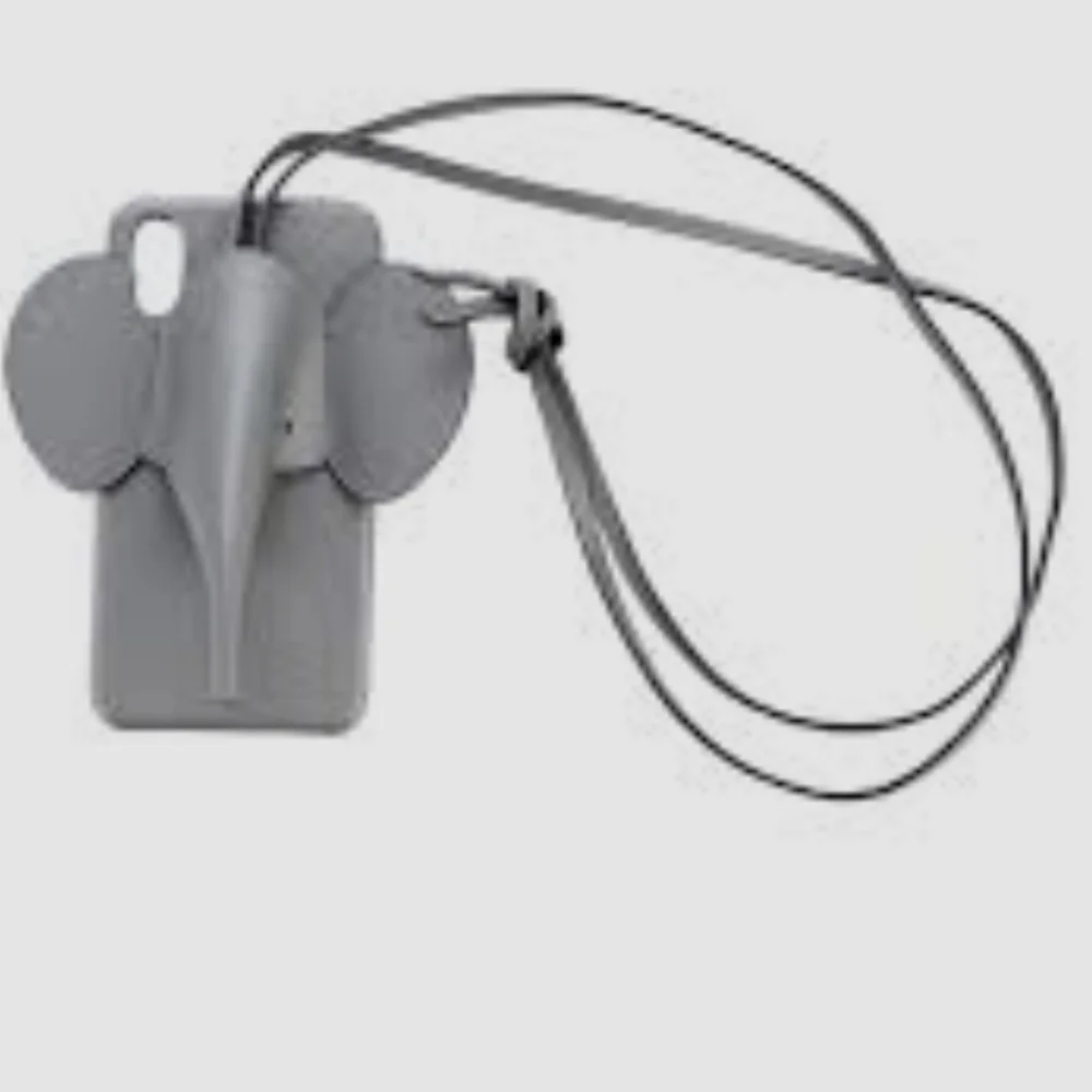 Loewe🔥 Elephant Leather iPhone Xsmax Case Women Limited Grey